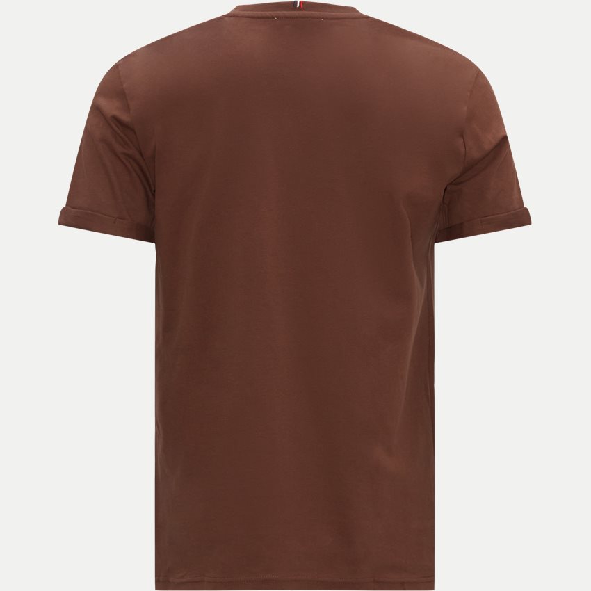 Les Deux T-shirts NØRREGAARD T-SHIRT LDM101155 EBONY BROWN/ORANGE